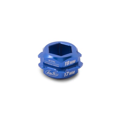 - For use with Motion Pro 30 mm T6 Combo Lever 
- Adapter fits 17 mm and 19 mm axle nuts 
- CNC machined aluminum for precise fit and function 
- Laser etched markings for hex sizes 
- Weighs only 1 oz. (28.5 grams) 
