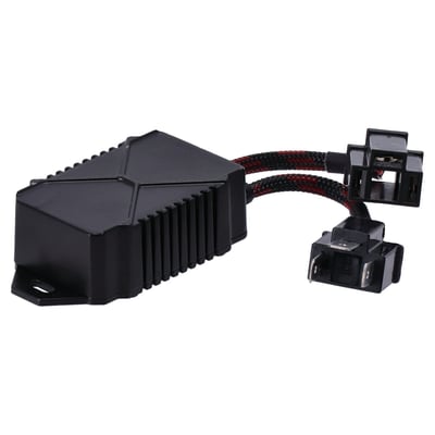 Installing a LED headlamp on a bike that was equipped with a regular H4 light bulb may trigger fault codes / trouble codes, on motorcycles with CAN-bus wiring system. 
This Bright CAN-bus headlamp adapter will prevent any error codes due to LED headlamp installment. 
Will also correct problems like flickering and other incompatibility between lights and the bike. 
Works with all H4 style 3-prong connectors. 

NOTE: Not available for sale in Germany 