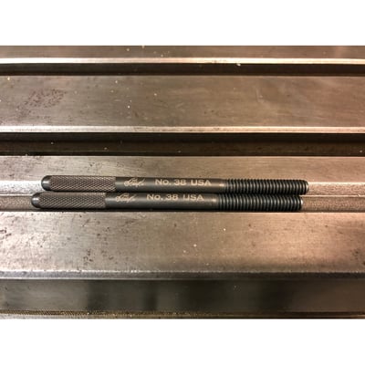 1/4-20 threaded gasket locator studs. Used to keep vertical mounted gaskets in correctly in place and lined-up, that otherwise tend to fall off. This includes gear covers, nose cones, primary covers, trapdoor cover gaskets. When the cover is installed these gasket alignment studs are long enough to unscrew and remove before the actual mounting bolt is installed. Comes with knurled ends for sufficient 'unscrew grip' the domed end is to help prevent marring of covers. USA made. 