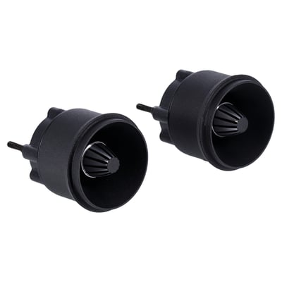 These tweeters can be mounted in the OEM batwing fairing gauge hole and are plug-n-play with the OE wire harness.
Highlights:
Titanium ring radiator tweeter increases efficiency & high-frequency transients
Diecast aluminum chassis molded for installation in original fairing gauge hole
Accommodates OEM & aftermarket gauge trim rings
Low mass neodymium rare earth element magnets for maximum output
Integrated horn & phase plug improve high-frequency dispersion patterns
Plug-n-Play t-harness included for quick integration to OEM speaker wire
Integrated 12dB 4kHz high-pass crossover & overload protection circuit breaker
50w RMS,100w MAX, 105dB SPL, 4kHz-22kHz Frequency response
Note: replacement tweeter diaphragm available as 999375