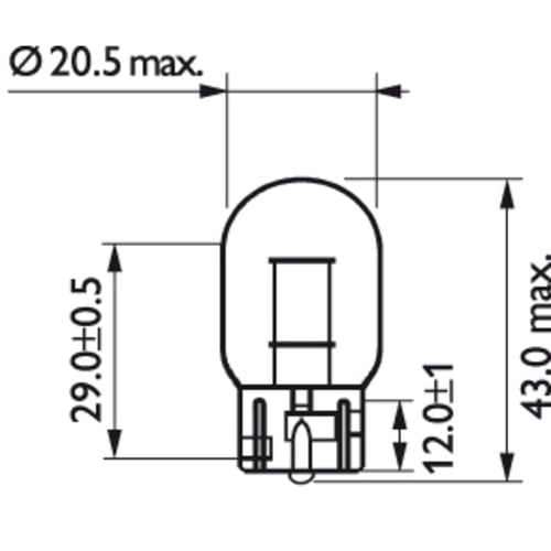 Philips light bulb W21W