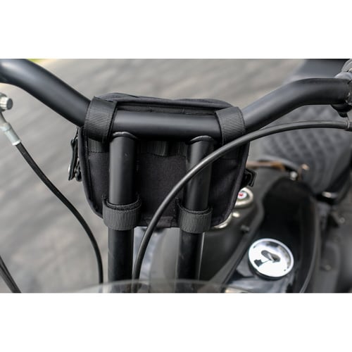 Burly Voyager handlebar bag, black Cordura