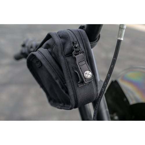 Burly Voyager handlebar bag, black Cordura
