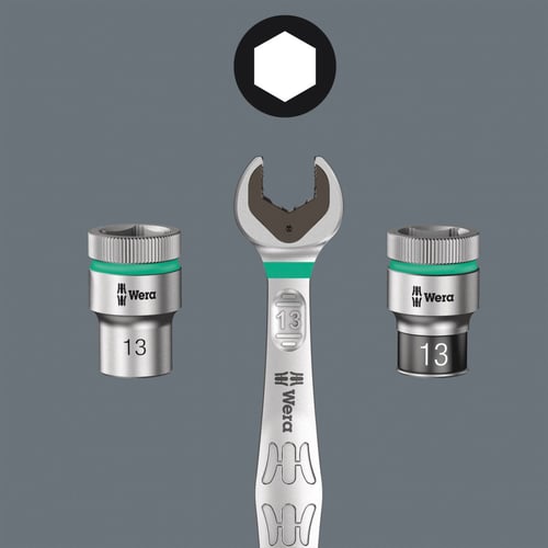 Wera Zyklop 1/2" Hex socket set with holding function Metric