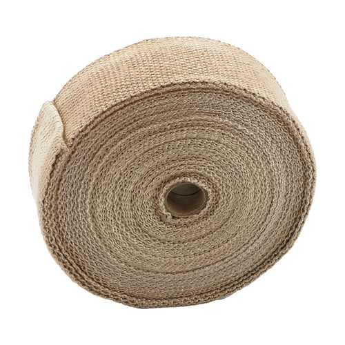 Exhaust insulating wrap. 2" wide light brown