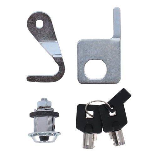 Saddlebag lock and key kit. Chrome