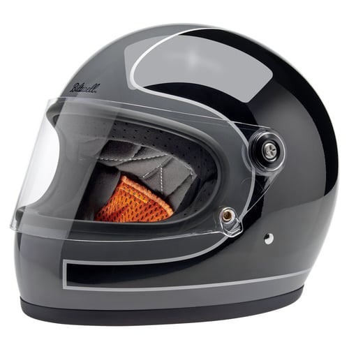 Biltwell Gringo S helmet Storm Grey/Black Tracker Gloss