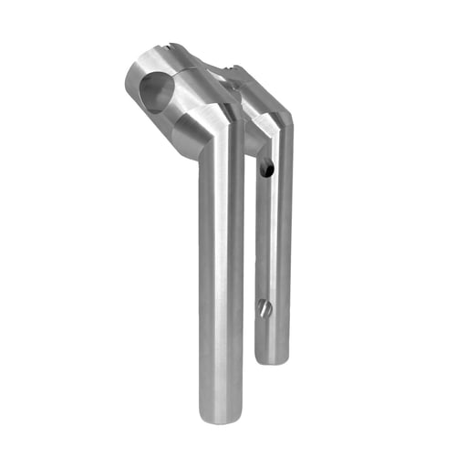 HeinzBikes, Clubstyle pullback risers 8". Silver