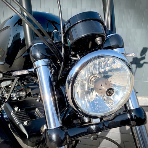 HeinzBikes, Blokk Line turn signal/position light. Chrome