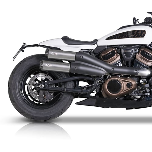 V Performance, 2-2 muffler set Sportster S. Silver