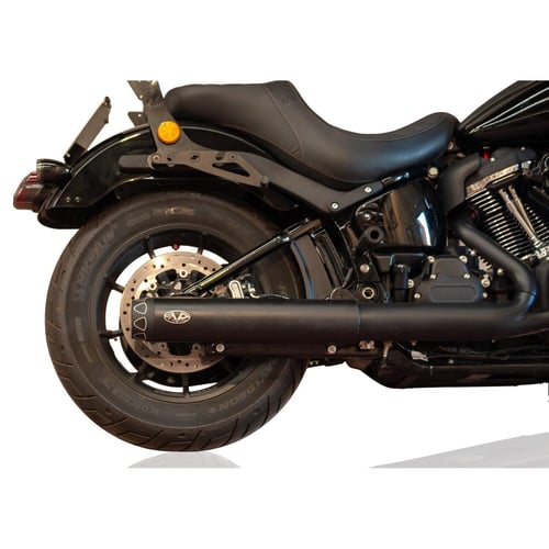 V performance, 2-1 slip-on muffler. Rebel series. Black