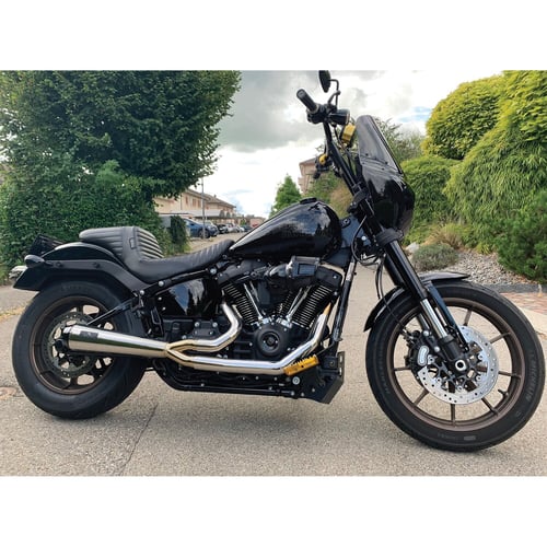 Malparidos, M8 Softail 2-1 exhaust. SS Polished. Euro 4/5
