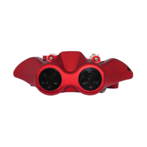 Accossato, 108mm Monoblock radial brake caliper right. Red 