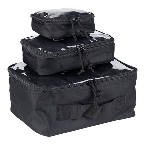 Army Surplus Organizer transparent set 3pcs black