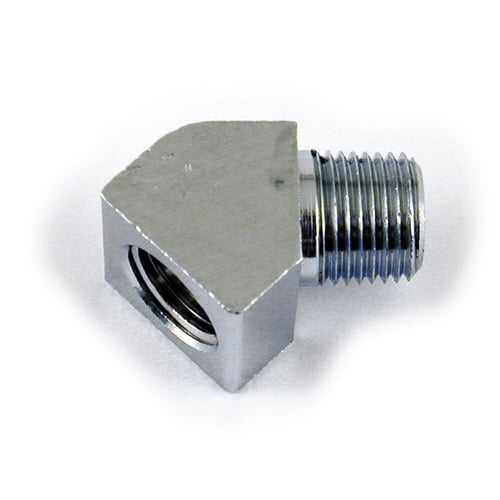 Streethogs, adapter fitting, 45 degrees. 1/8" NPT. Stainless