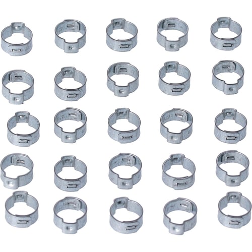 Crimp hose clamp, 19/32 (14.99mm) ID. Zinc