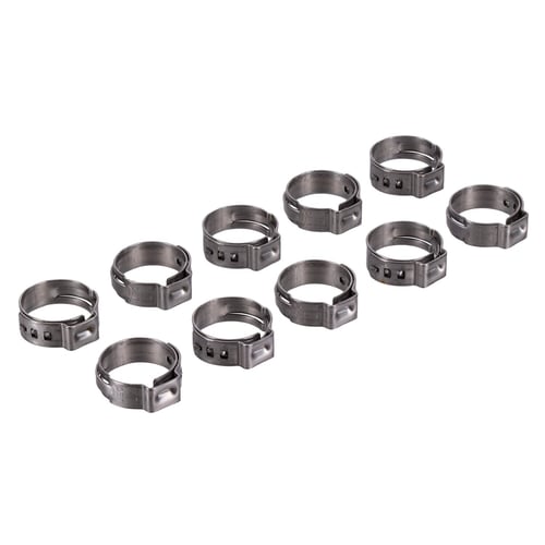 Crimp hose clamp, 11/16 (17.53mm) ID. Zinc