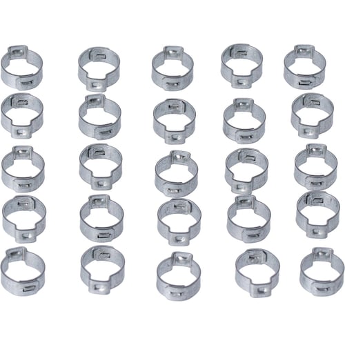 Crimp hose clamp, 5/8 (16.00mm) ID. Zinc