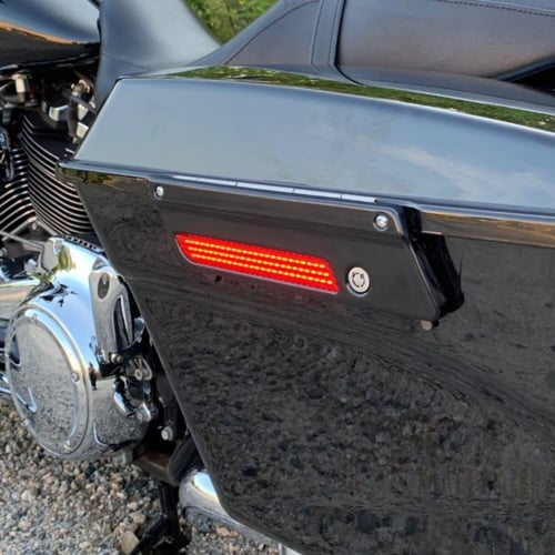 Custom Dynamics saddlebag Latch LED lightz, red lens