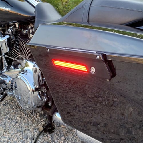 Custom Dynamics saddlebag Latch LED lightz, red lens