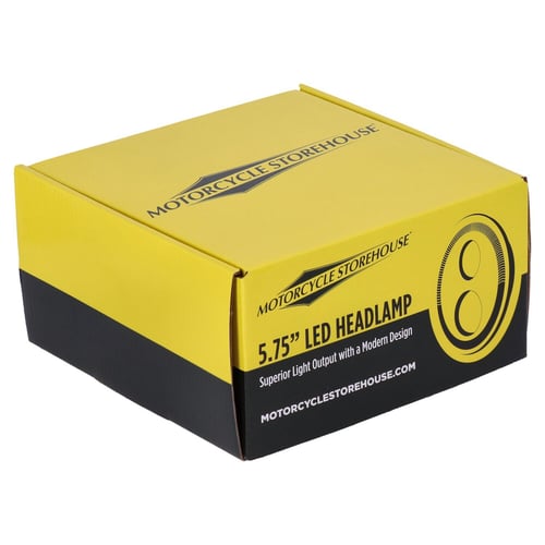 Bright, 5.3/4" LED headlamp unit. Black