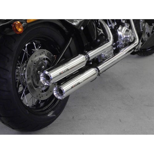 Miller, Hunter slip-on mufflers. Euro 3. Polished
