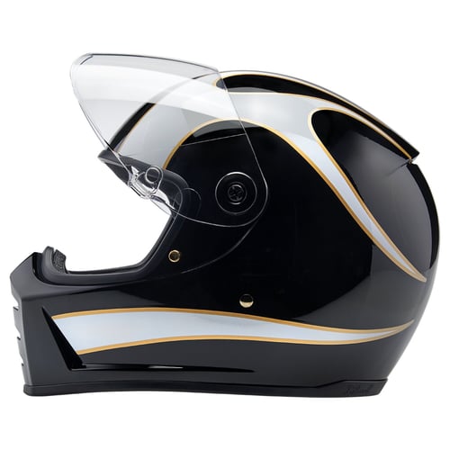 Biltwell Lane Splitter helmet white flames