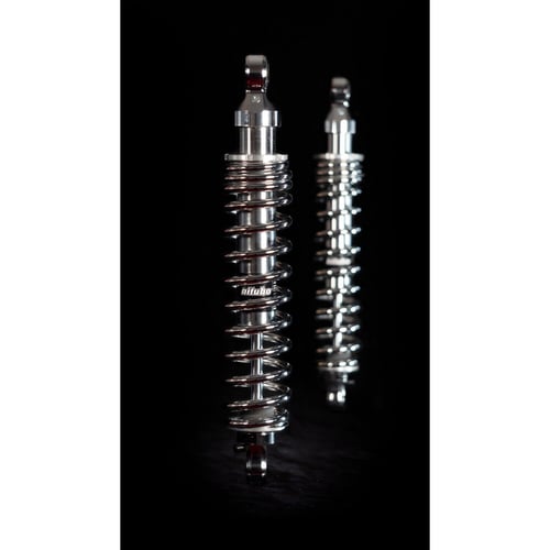 Bitubo, WME dual shock absorber set. Chrome. 296mm