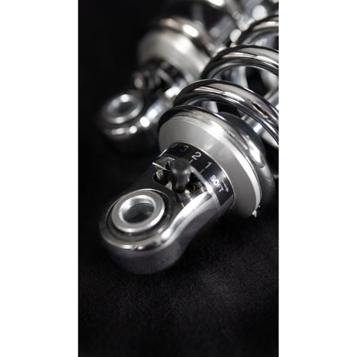 Bitubo, WME dual shock absorber set. Chrome. 296mm