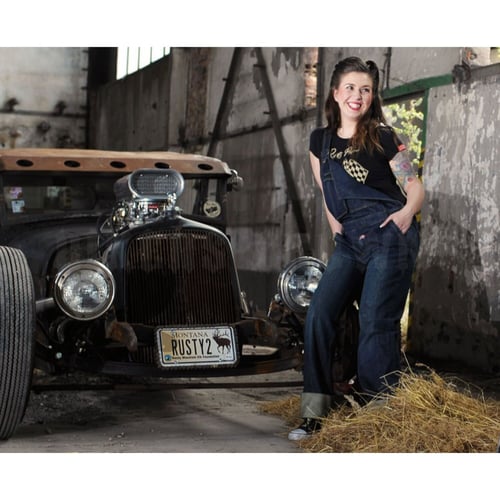 Rusty Pistons Bedford bib overall blue