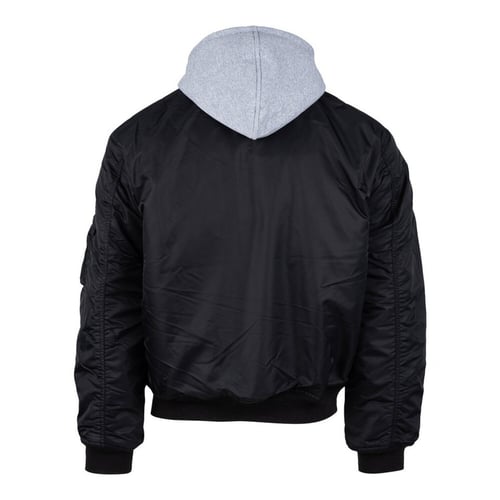 MA-1 Bomber hooded flight jacket black