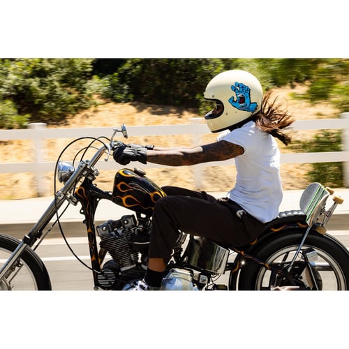 Biltwell Gringo Santa Cruz handmade helmet vintage white