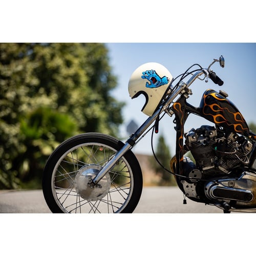 Biltwell Gringo Santa Cruz handmade helmet vintage white